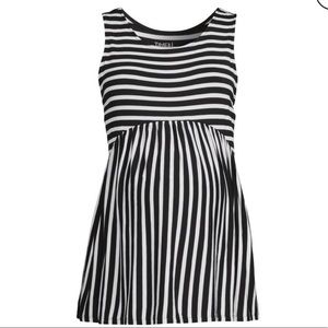 Time And Tru Maternity Black & White Stripe Peplum Top NEW